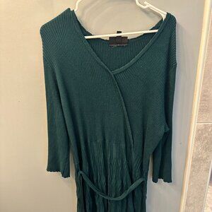 Layne Bryant 22 Hunter Green Sweater Dress